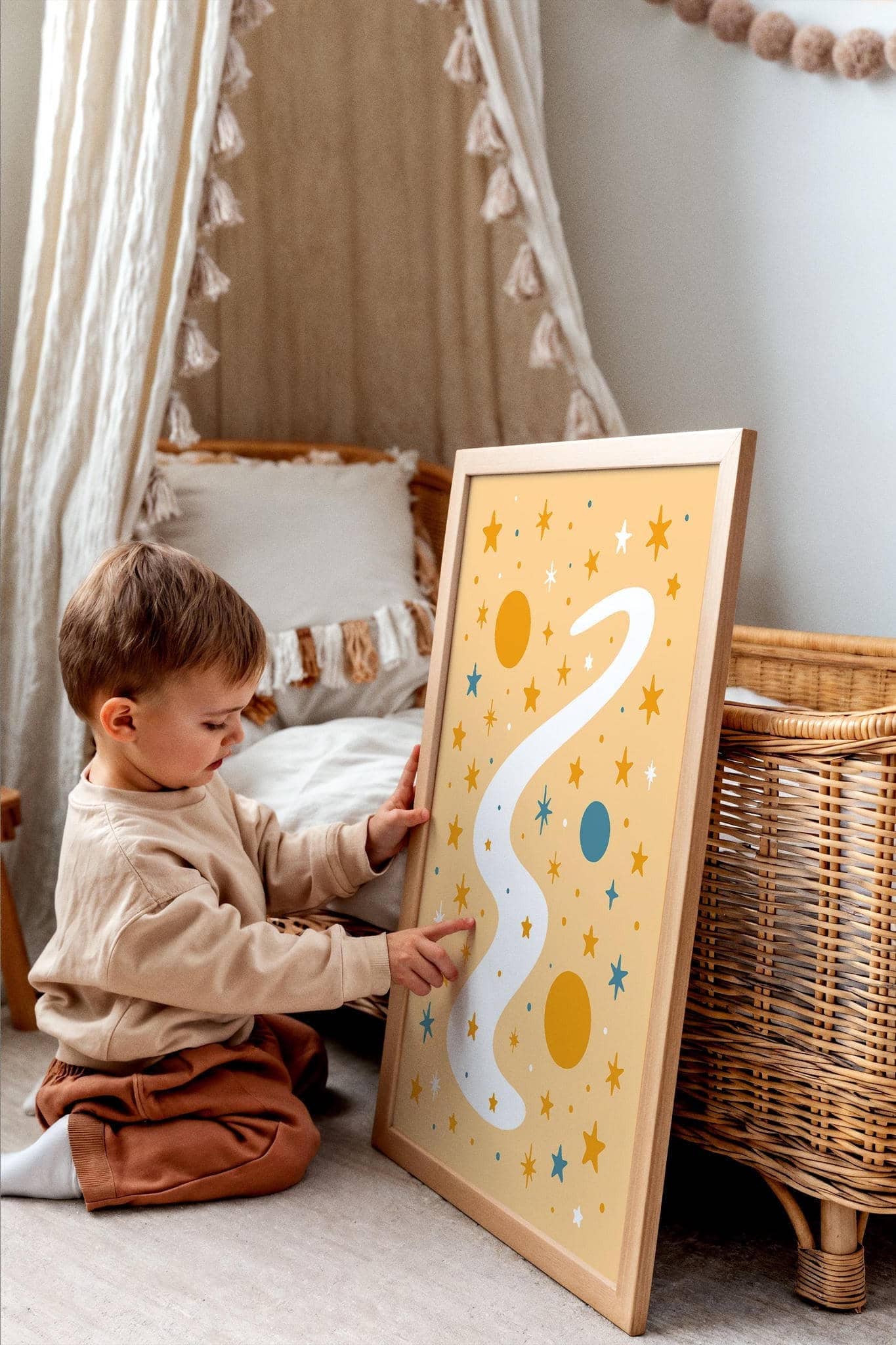 Milky Way Wall Art – Galaxy Night Sky Poster