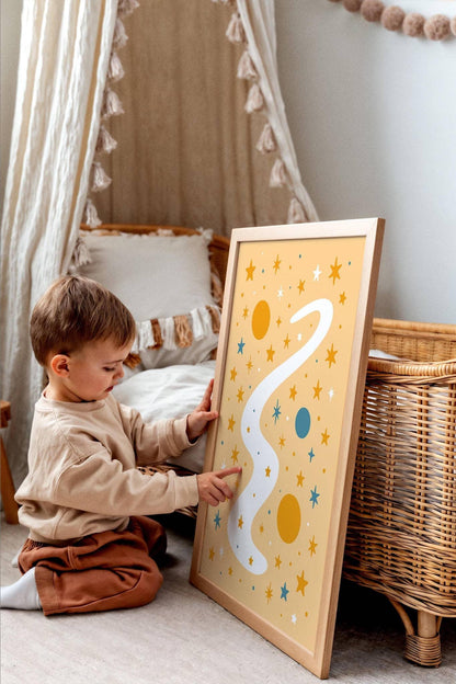 Milky Way Wall Art – Galaxy Night Sky Poster