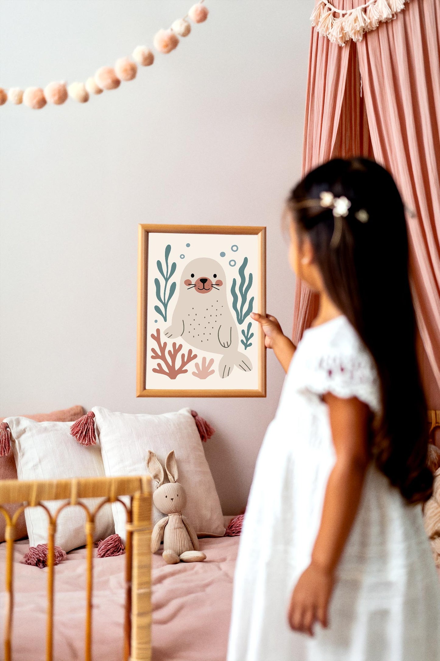 Cute Seal Poster – Kids Room Wall Art