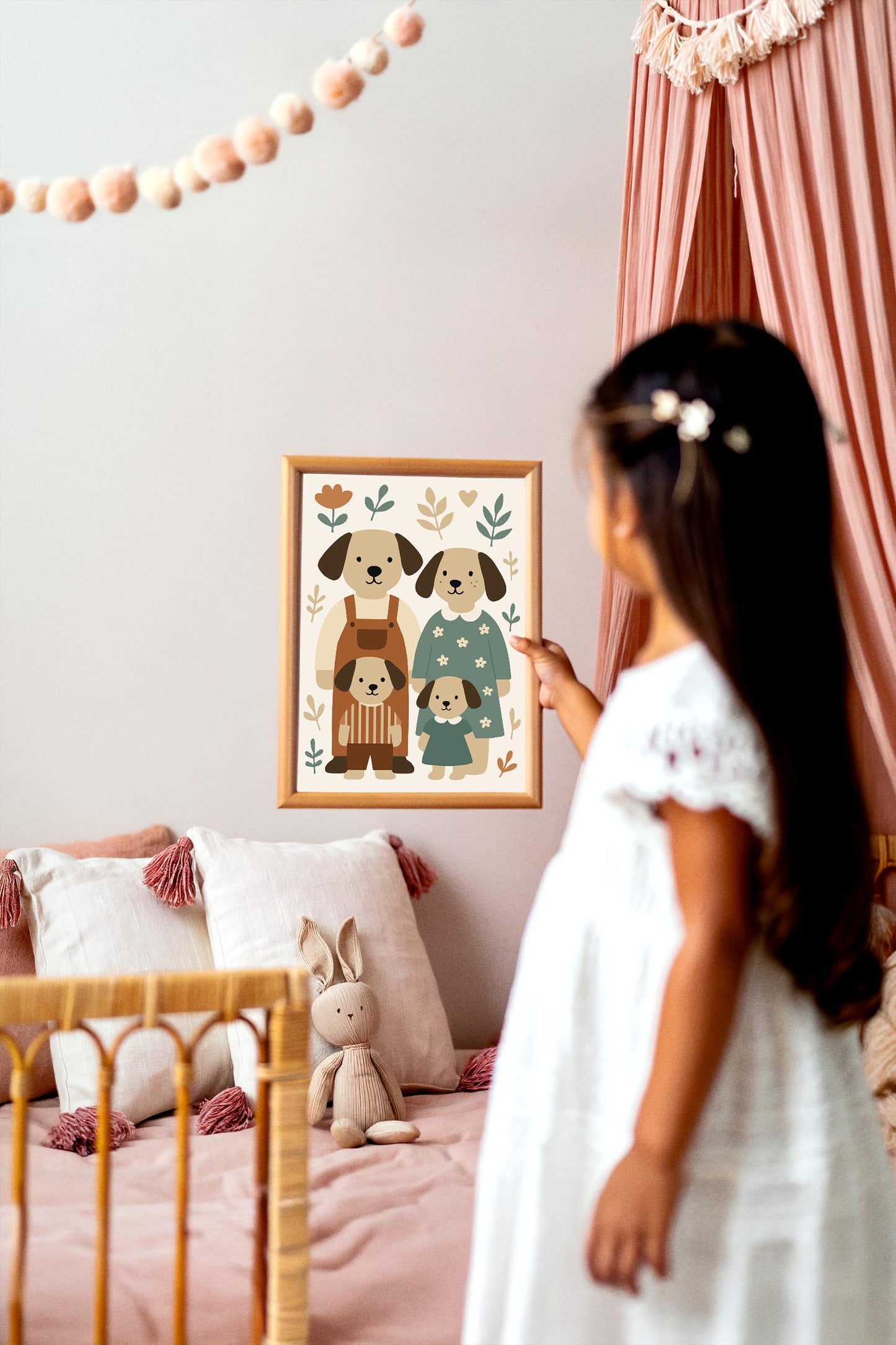 Dog Family Poster – Kids Room Wall Art