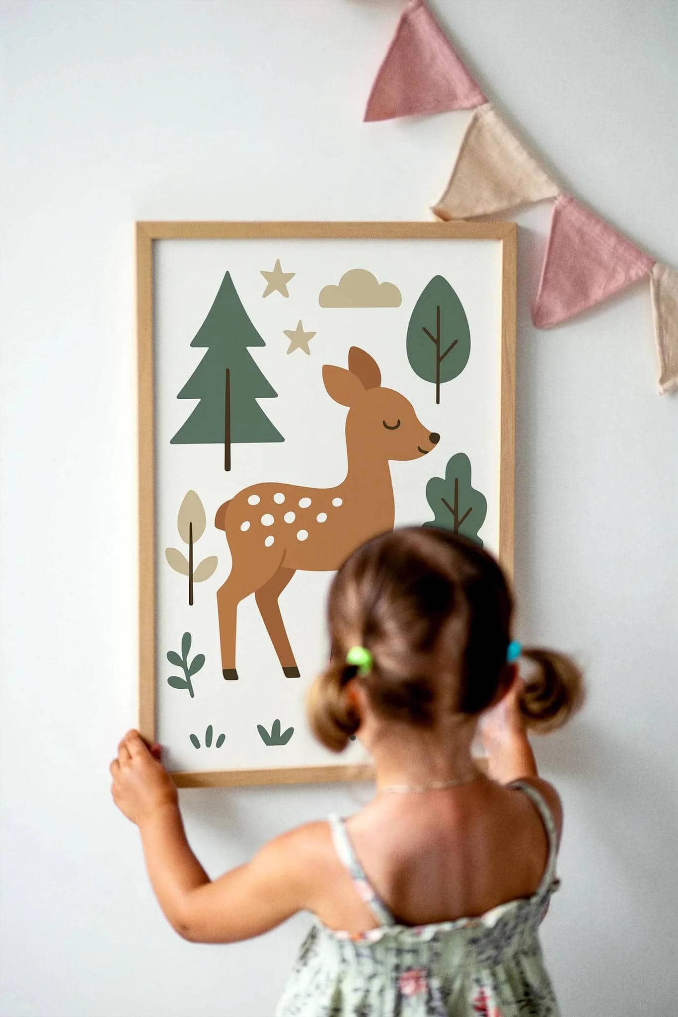Scandinavian Cute Deer Print