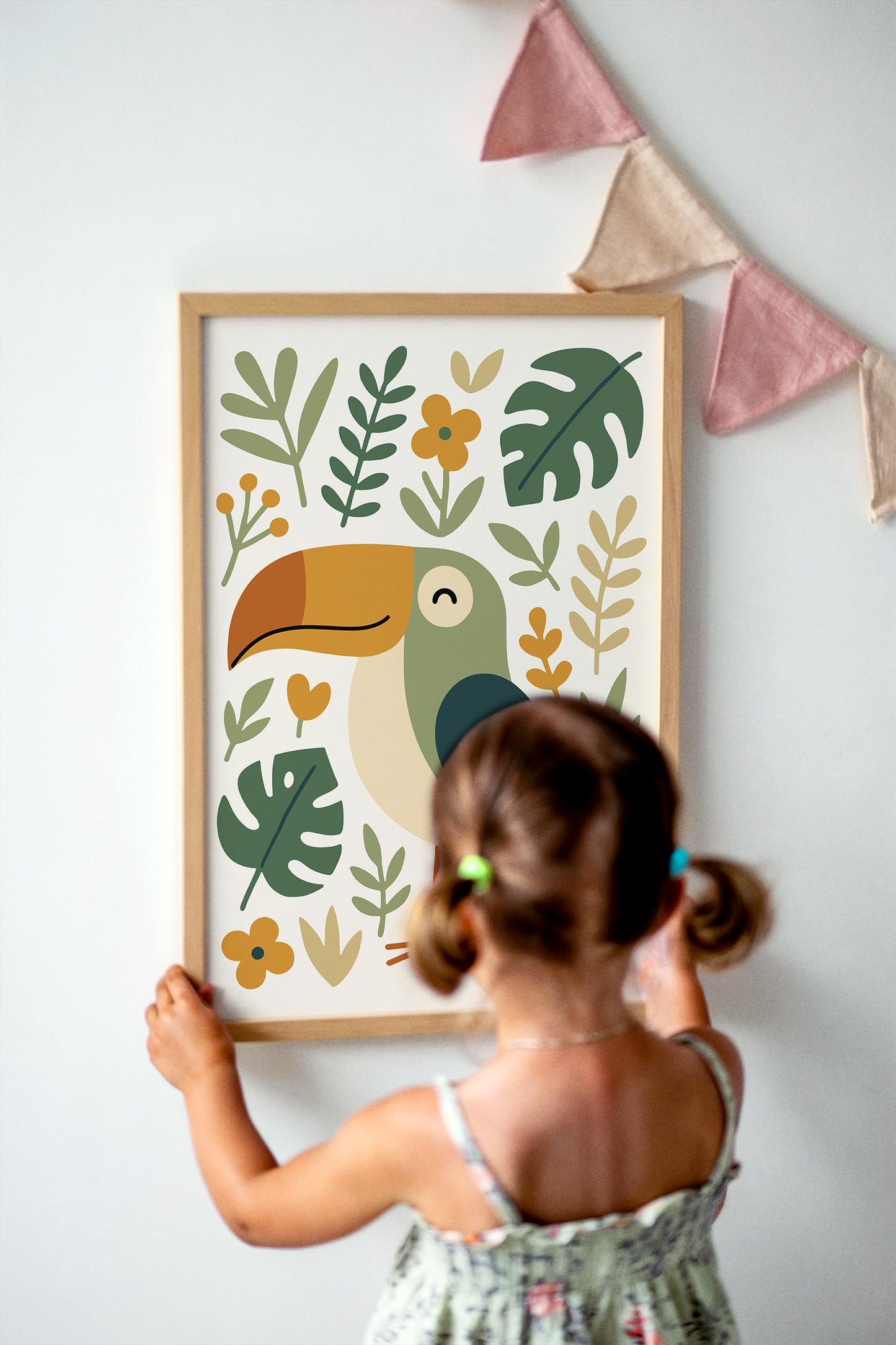Cute Toucan Print - Jungle Kids Wall Art