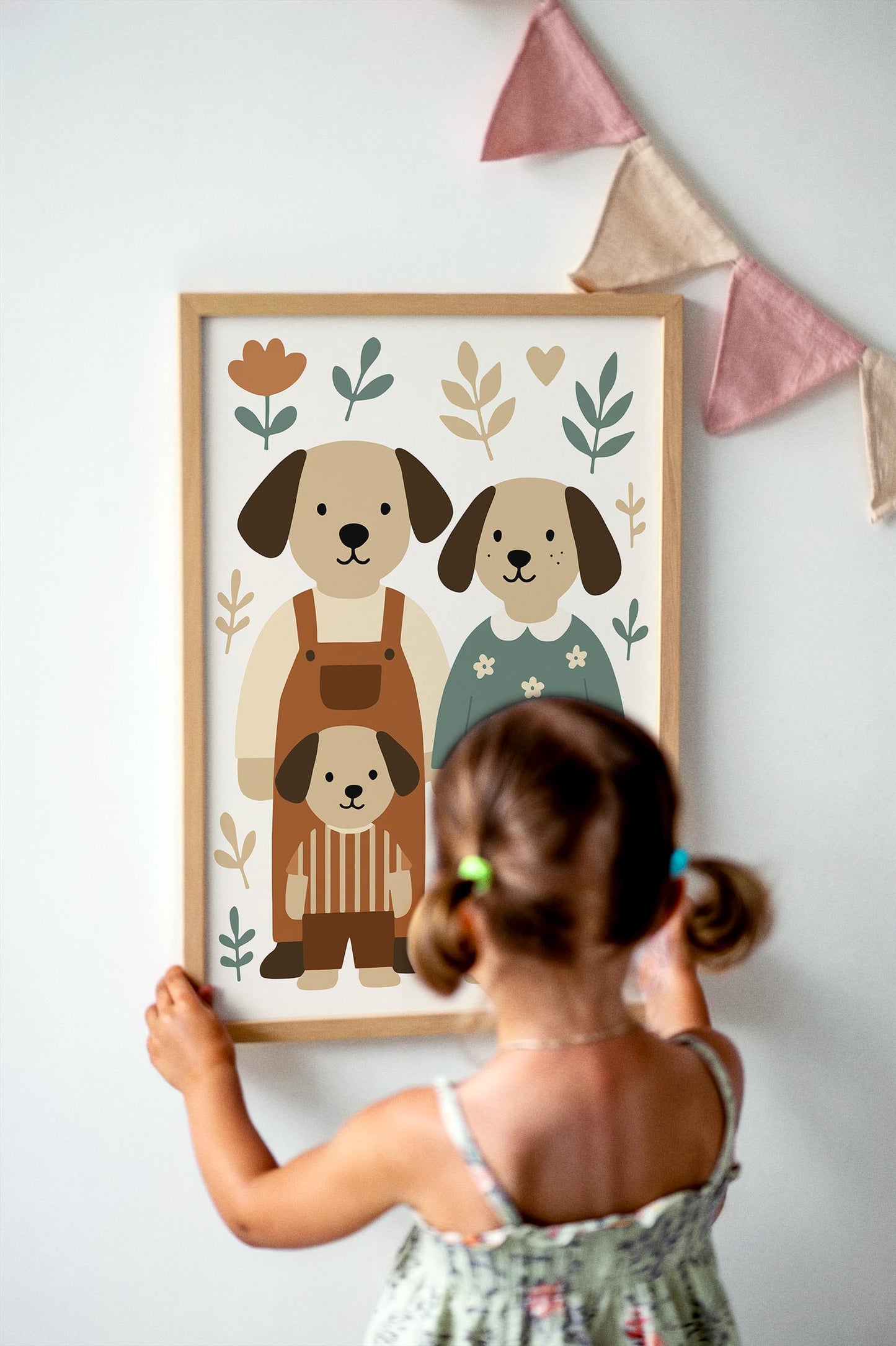 Dog Family Poster – Kids Room Wall Art