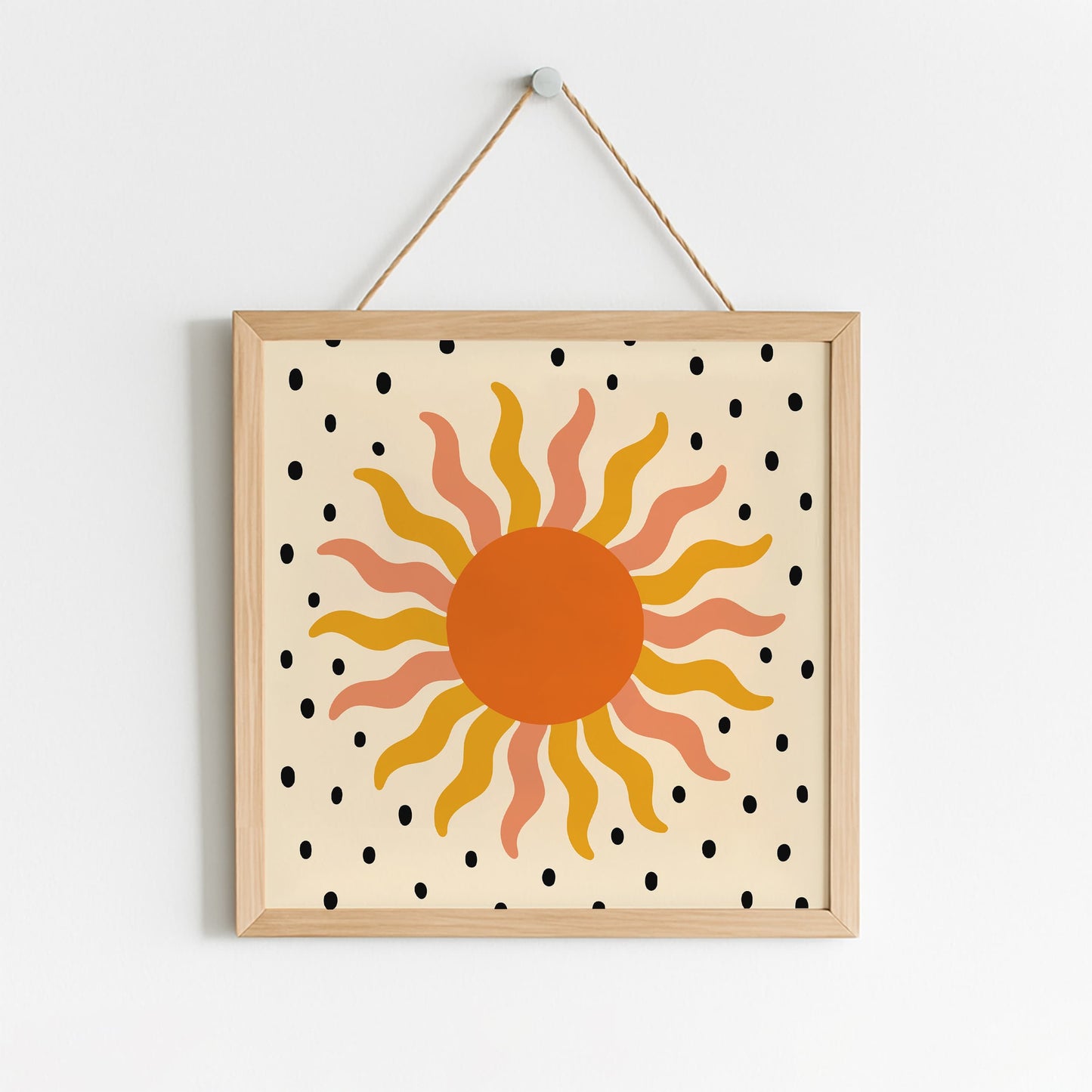 Abstract Sun Square Art Print