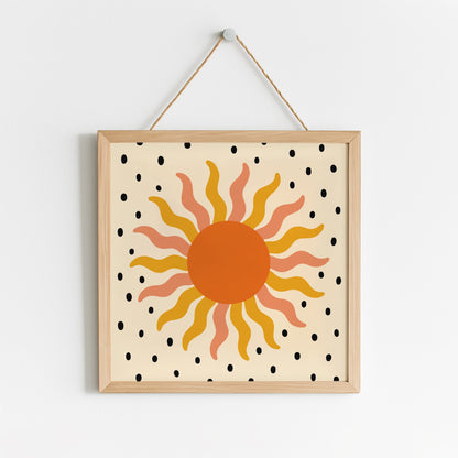 Abstract Sun Square Art Print