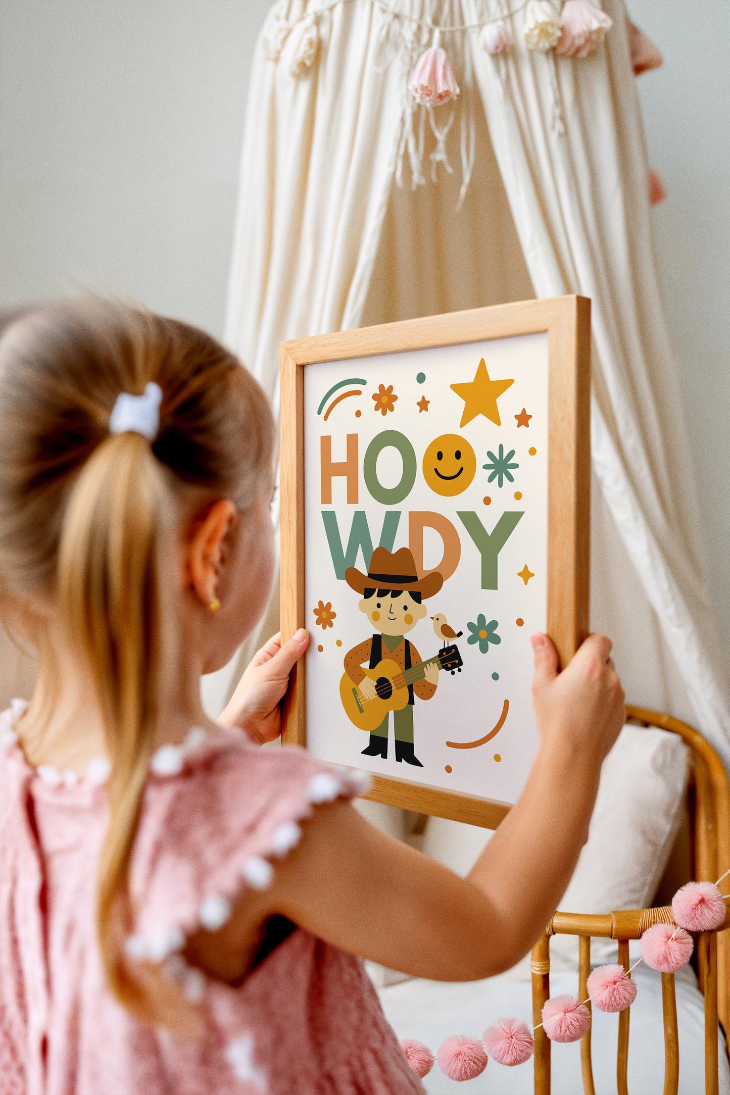 Howdy Cowboy Poster – Western Kids Wall Art