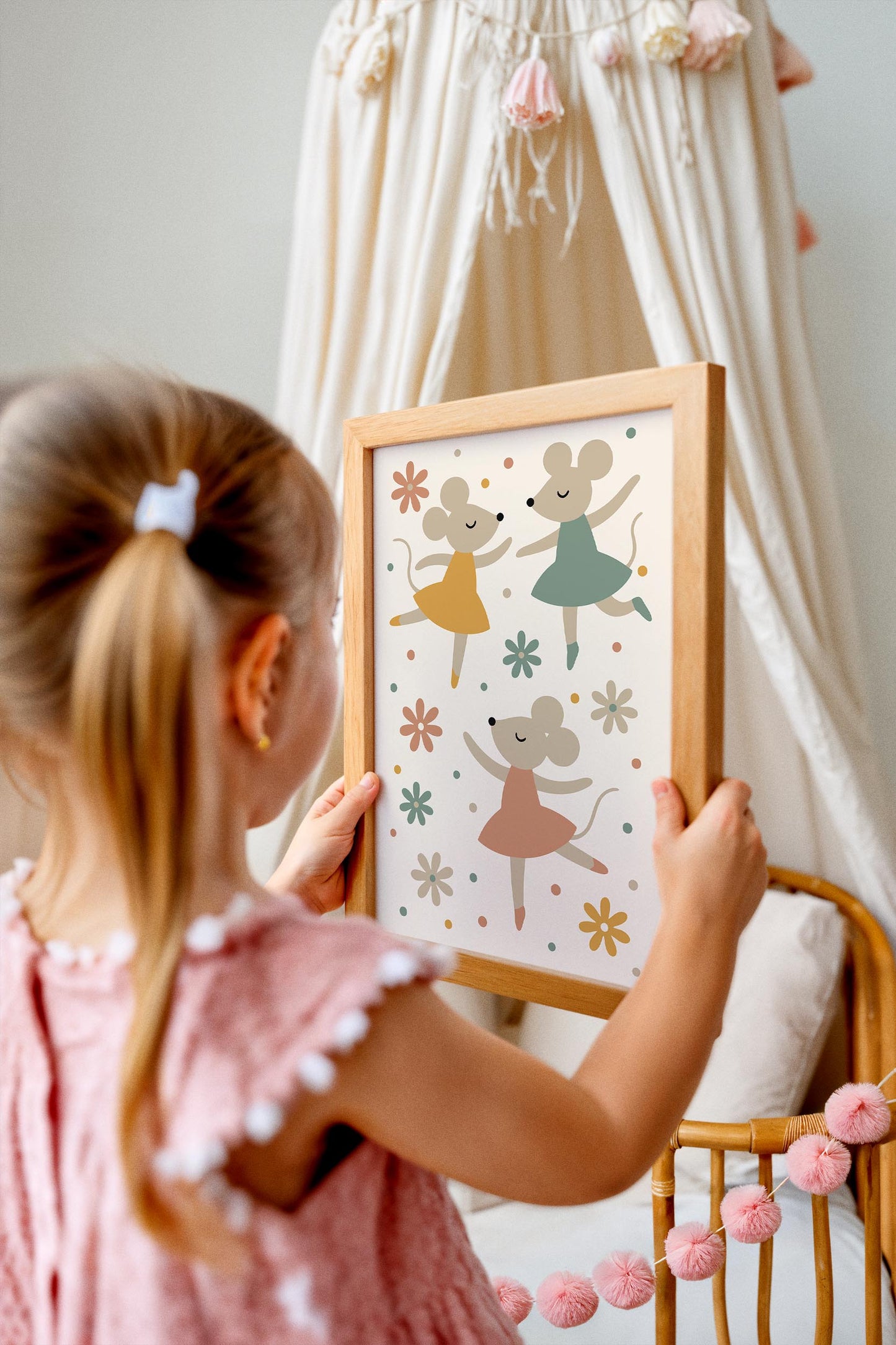 Little Mice Ballet Print - Cute Kids Wall Art