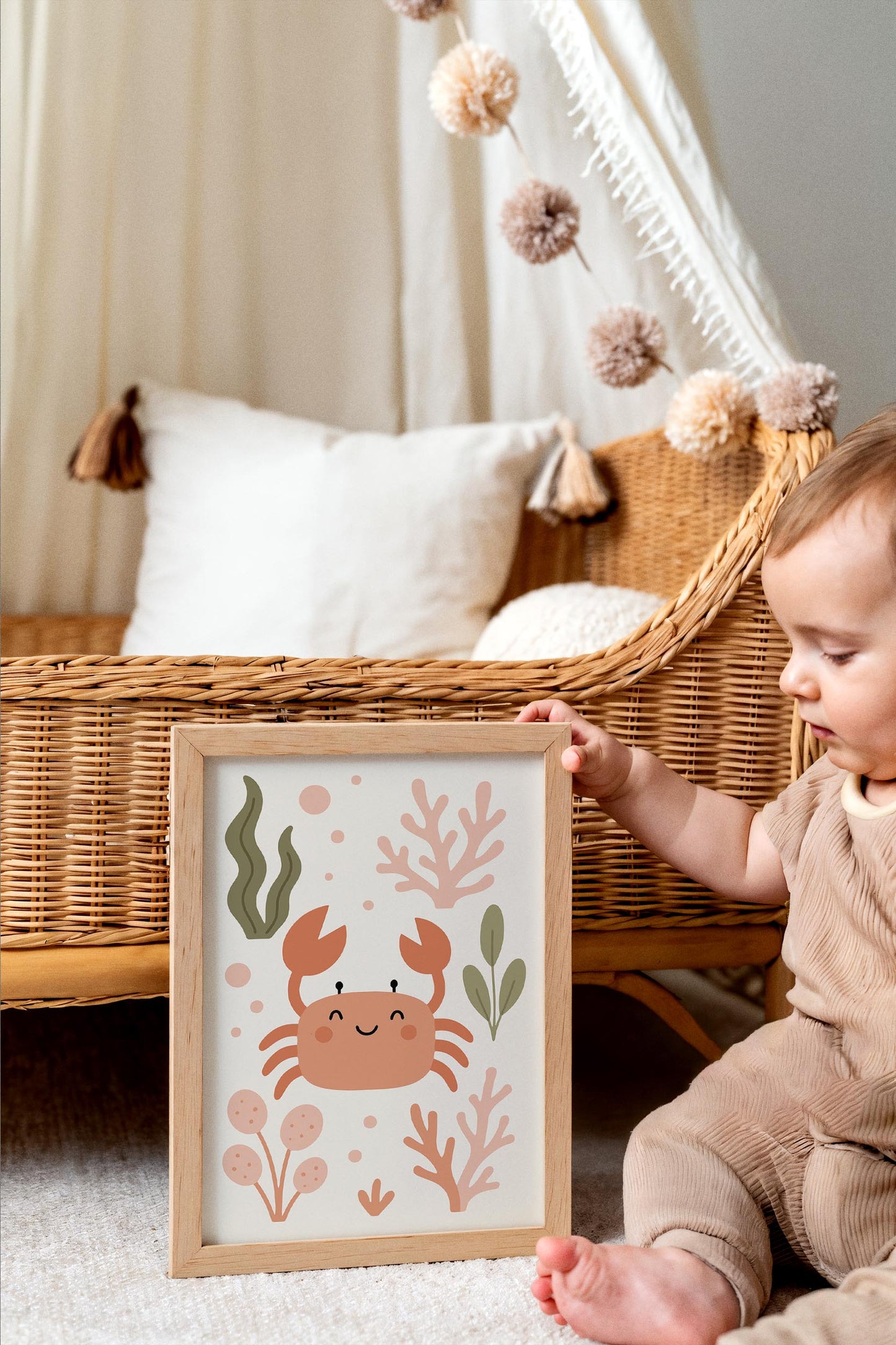 Funny Crab Poster – Cute Kids Wall Art