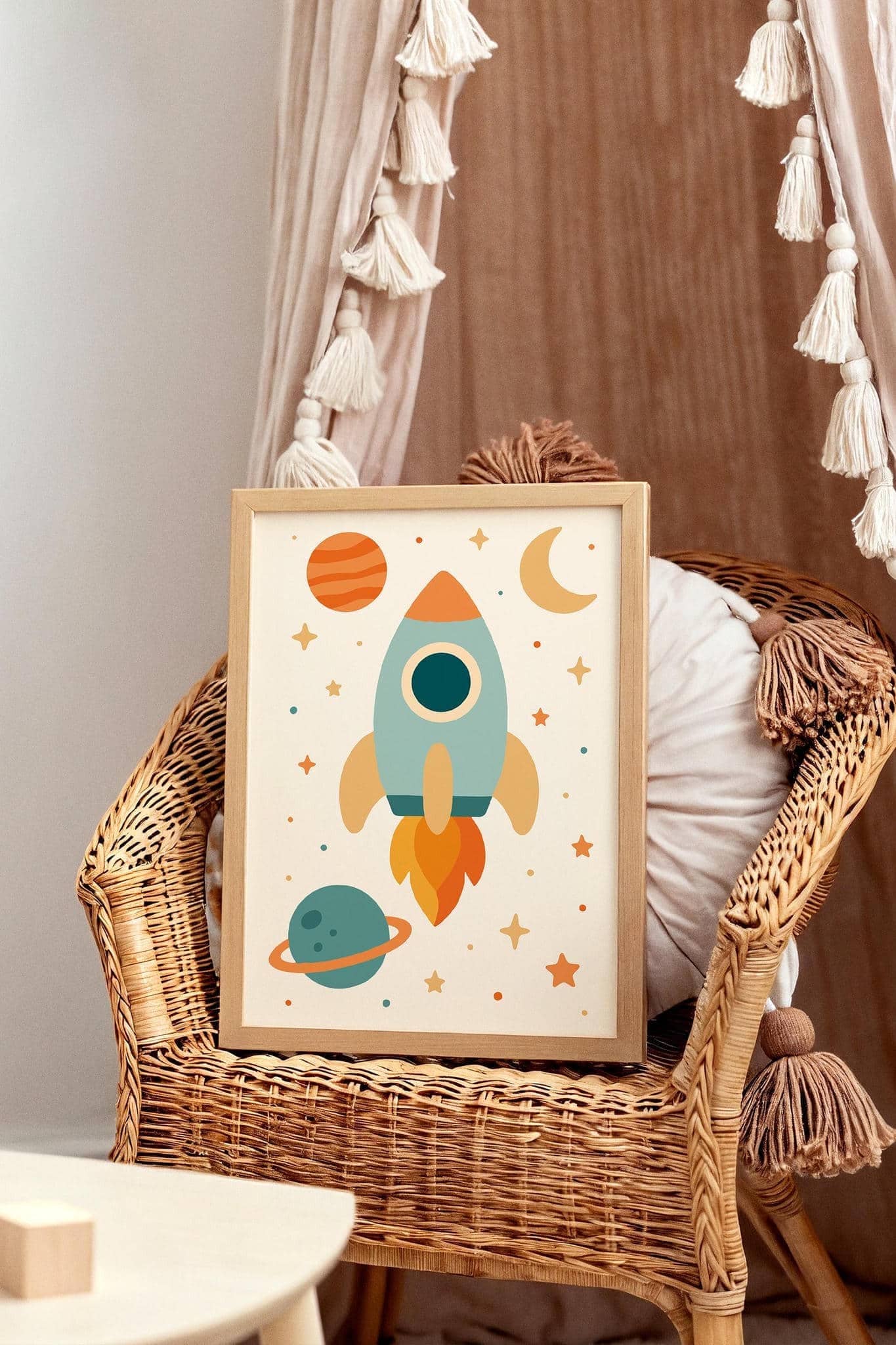 Space Rocket Poster – Cosmic Rocket Wall Art