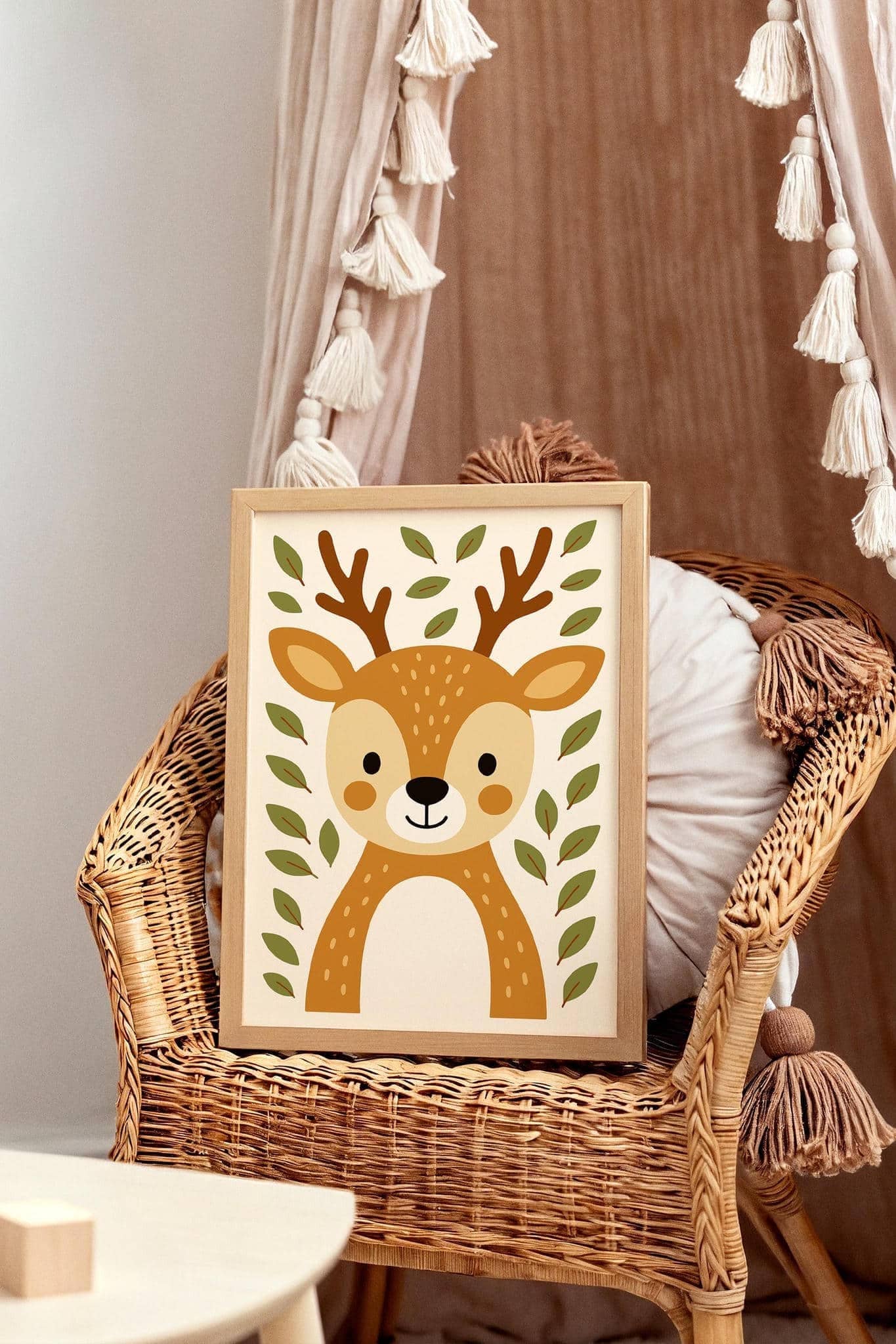Woodland Nursery Decor – Cute Deer Poster