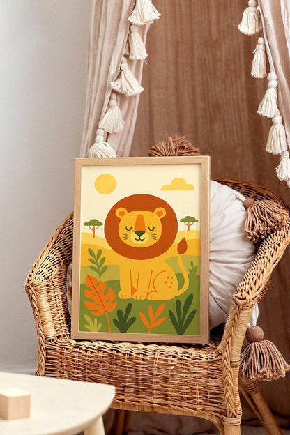 Adorable Safari Lion Wall Art