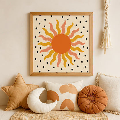 Abstract Sun Square Art Print