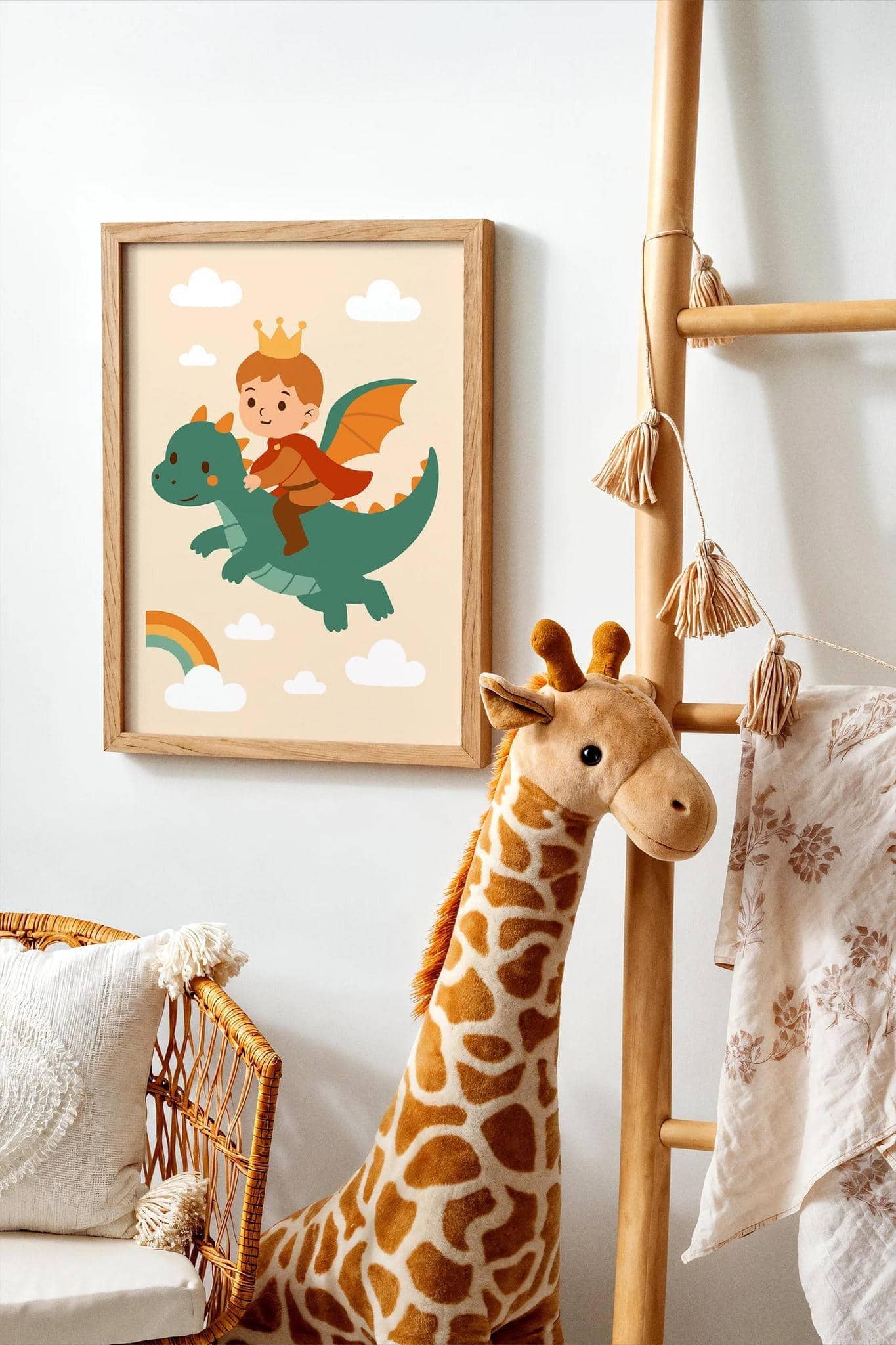 Little Prince Riding Dragon Poster