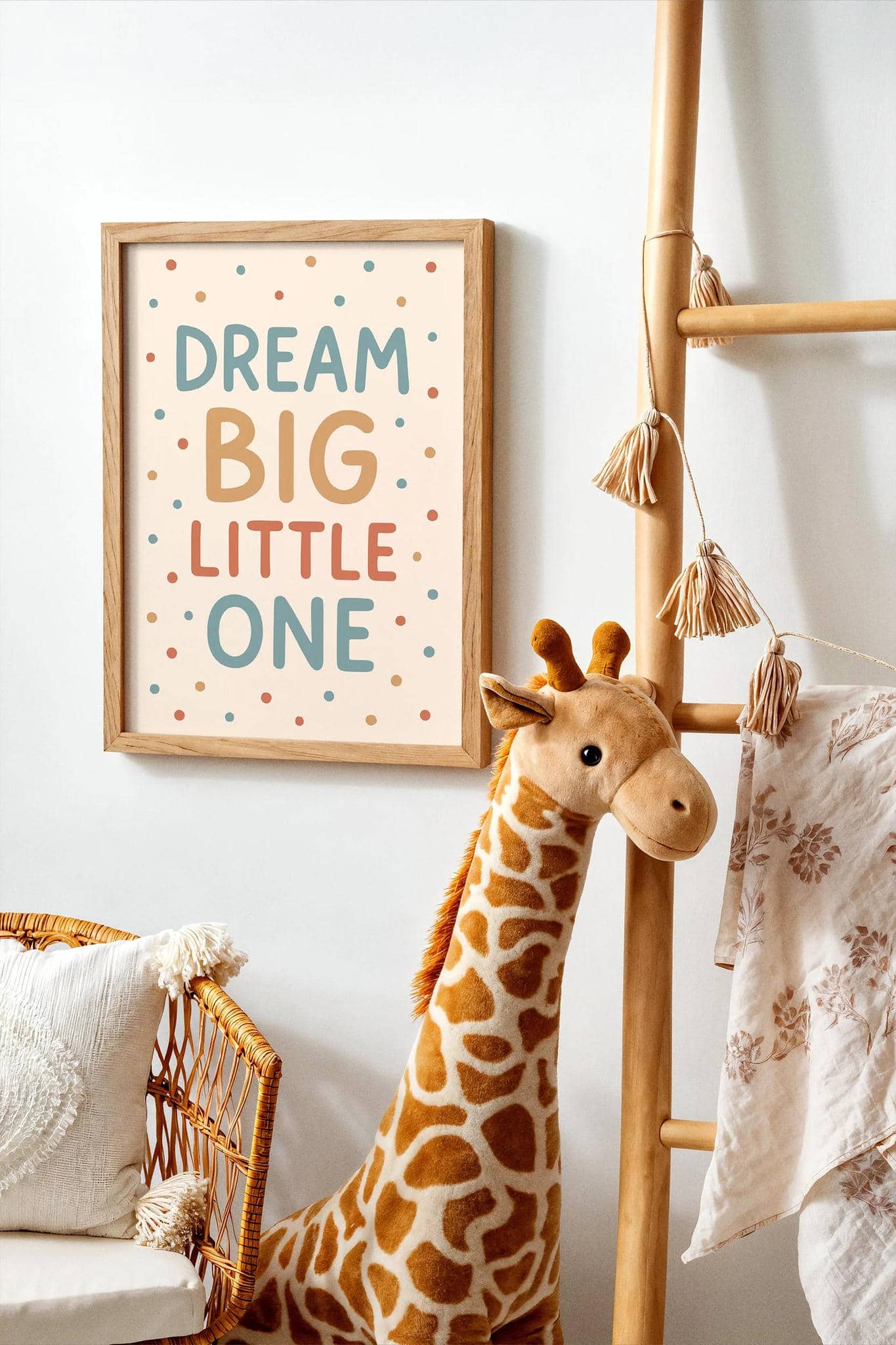 Dream Big Little One – Dotted Typography Poster