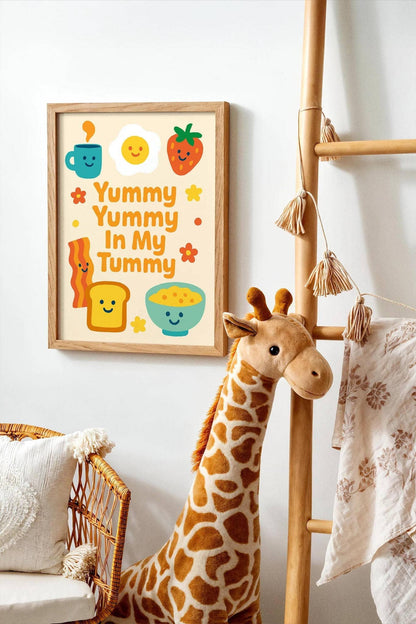 Yummy Yummy in My Tummy – Funny Food Art Print