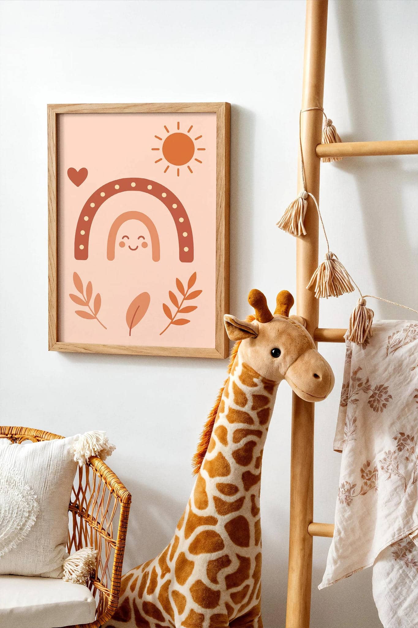 Minimalist Boho Rainbow - Warm Tones Print