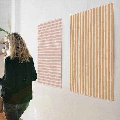 Set of 2 matching pastel abstract posters