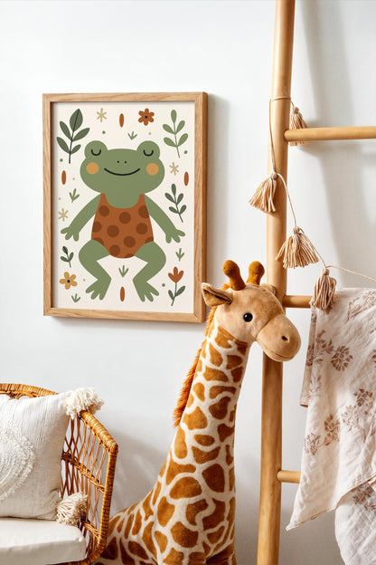 Cute Frog Print -  Kids Wall Art