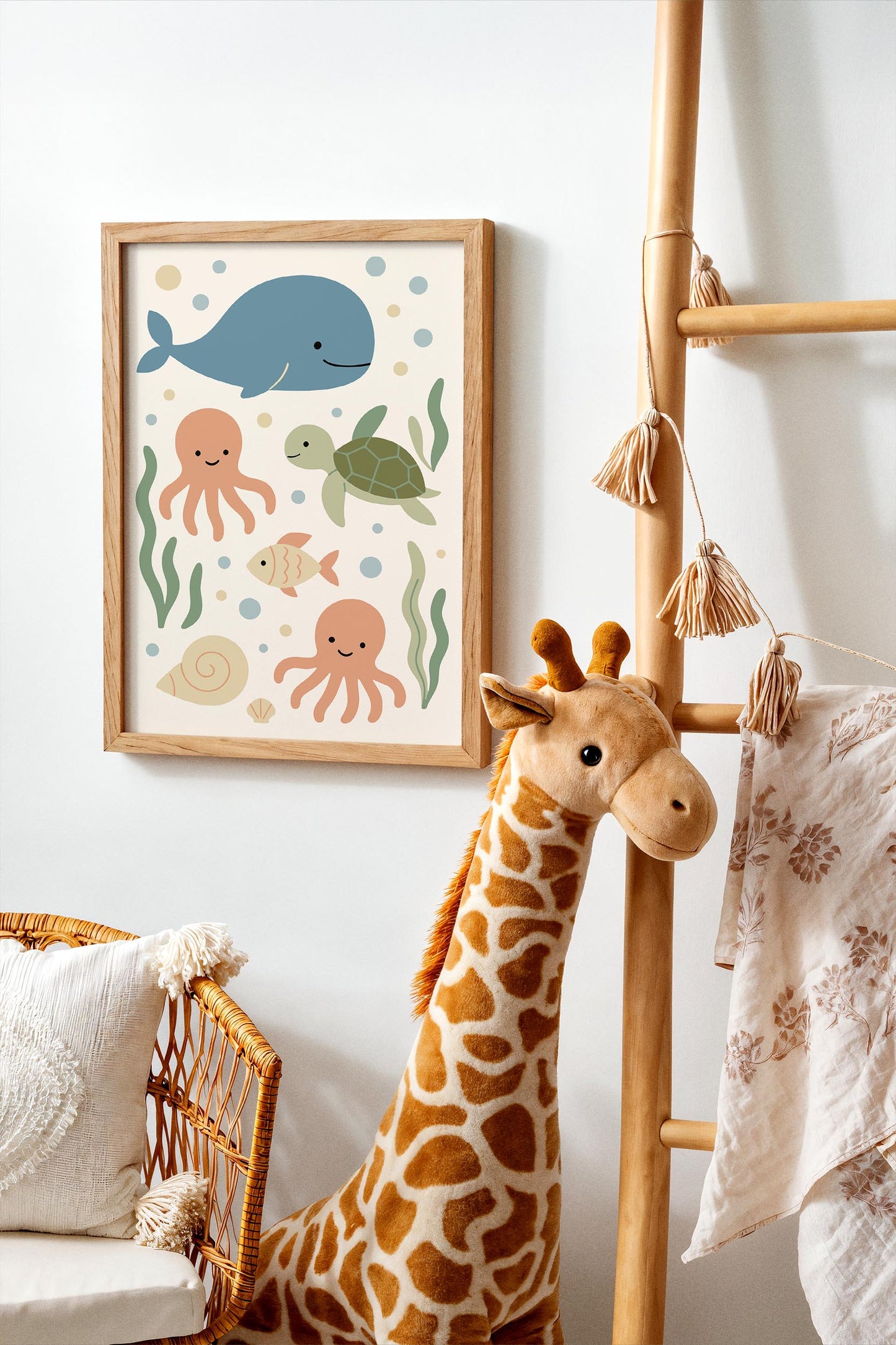Nautical Animals Poster – Coastal Wall Art