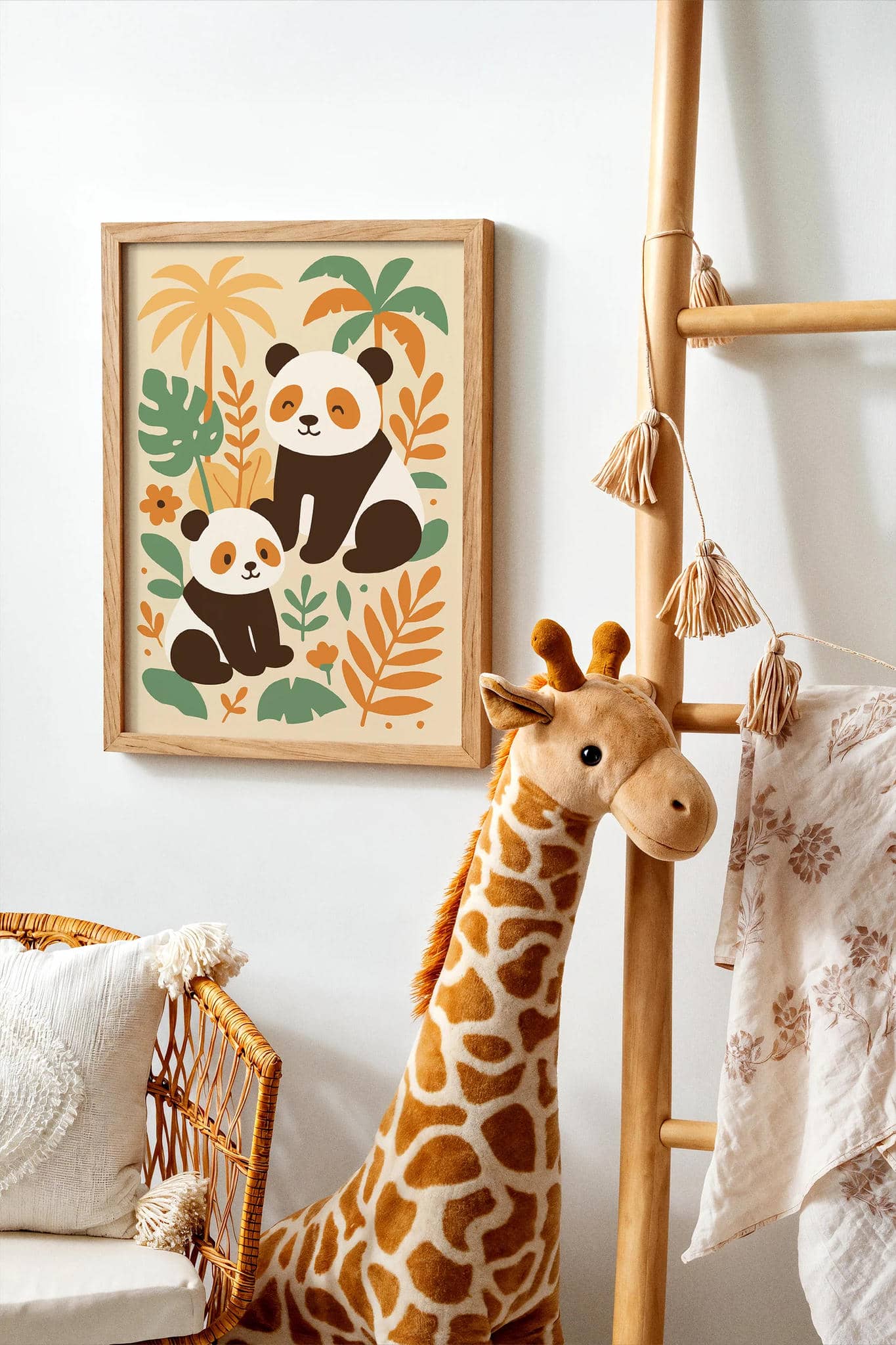 Panda Family In The Jungle Poster