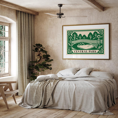 Bow Bridge Central Park Poster - Horizontal Wall Art Print