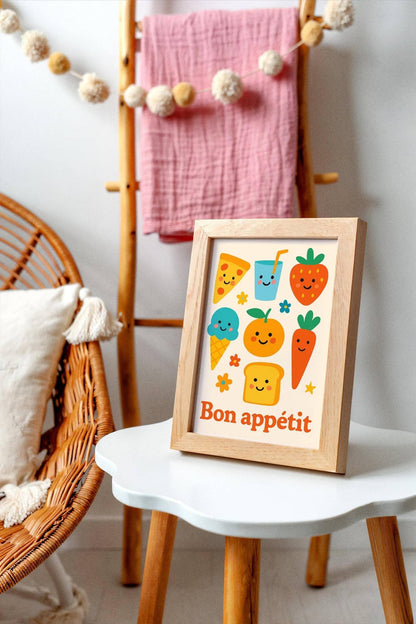Bon Appetit Poster - Cute Breakfast Art Print