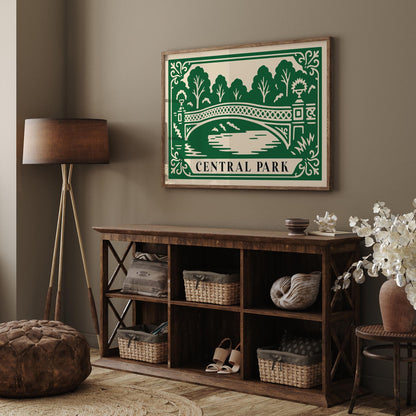Bow Bridge Central Park Poster - Horizontal Wall Art Print