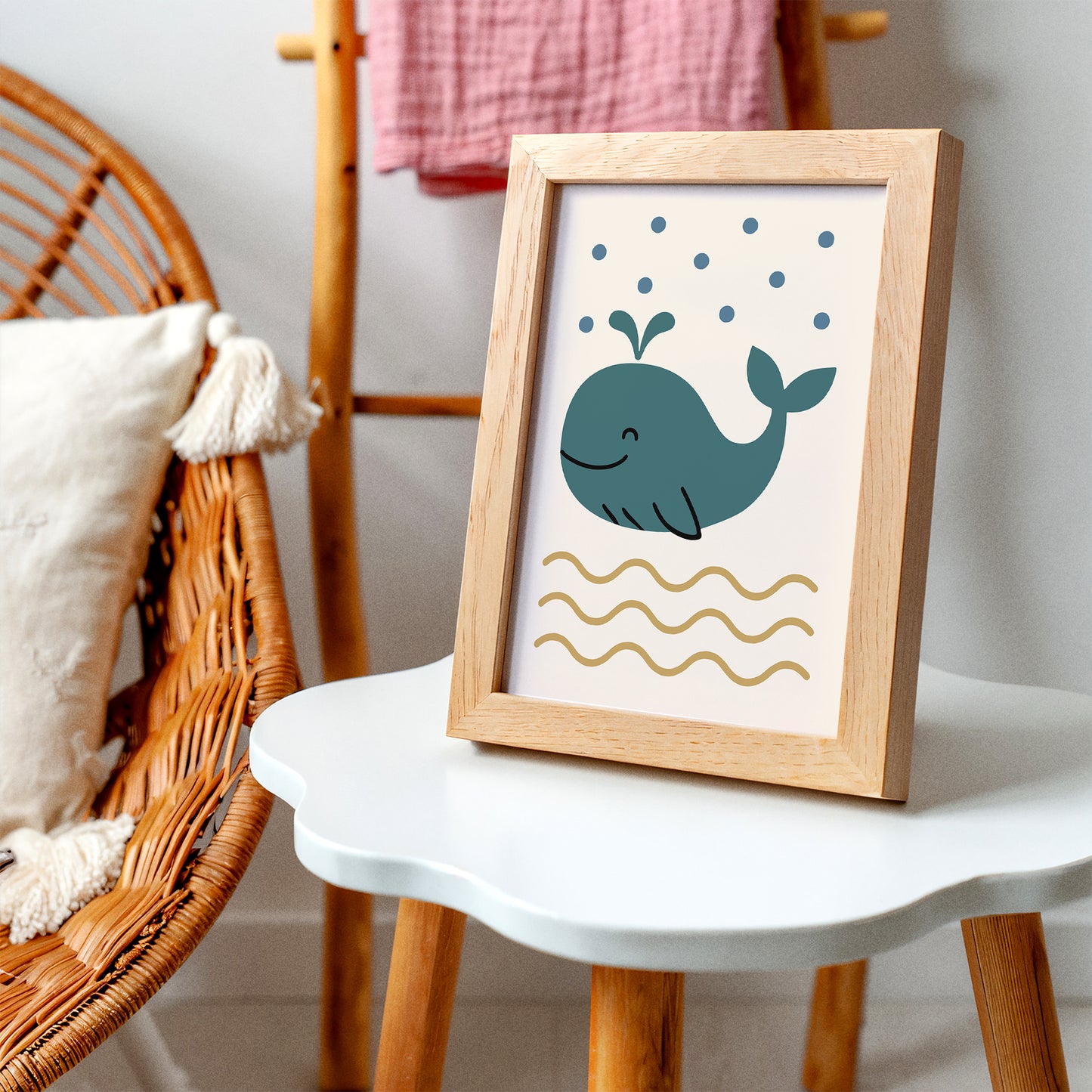 Whale Nursery Poster - Kids Room Decor