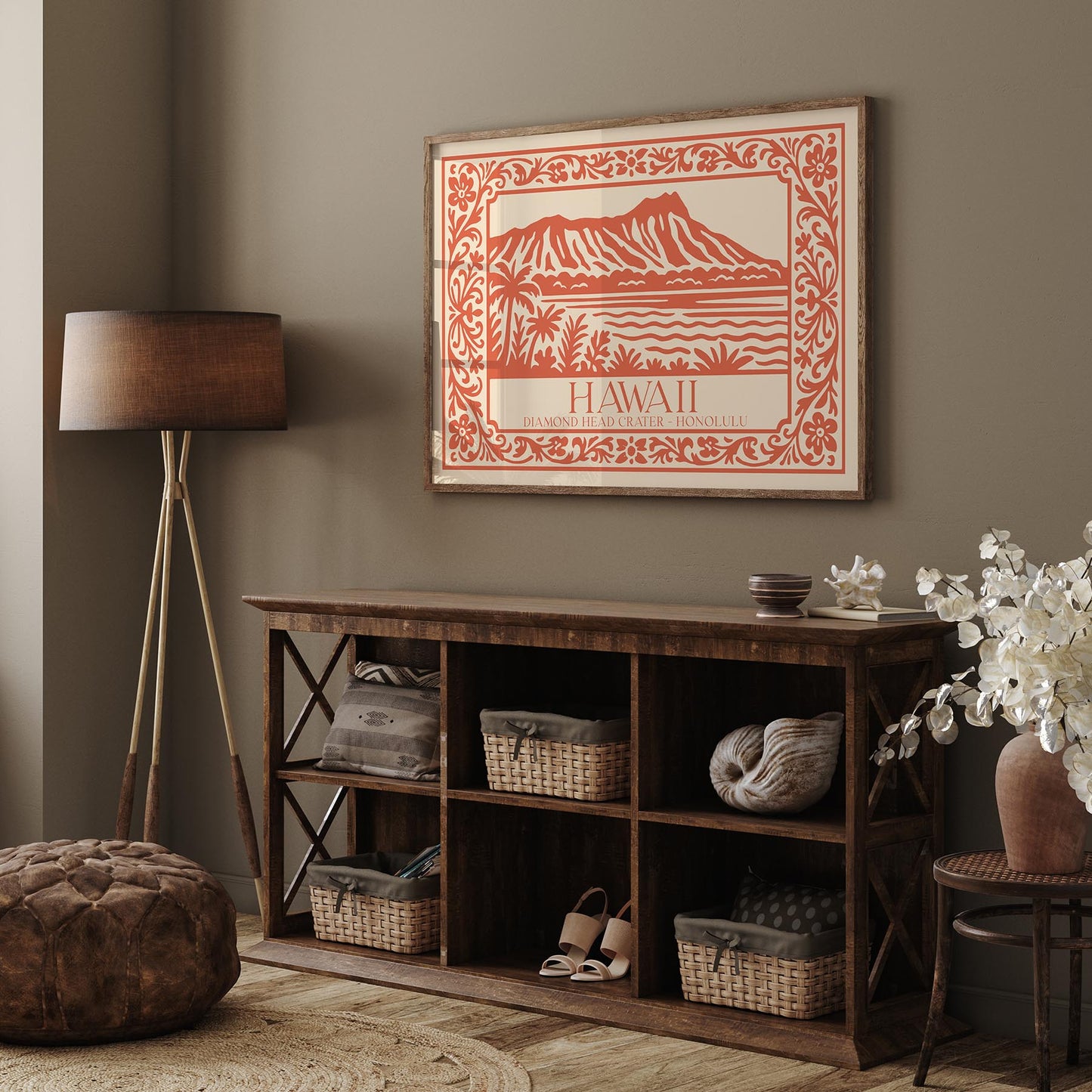 Diamond Head Crater Honolulu Wall Art Print