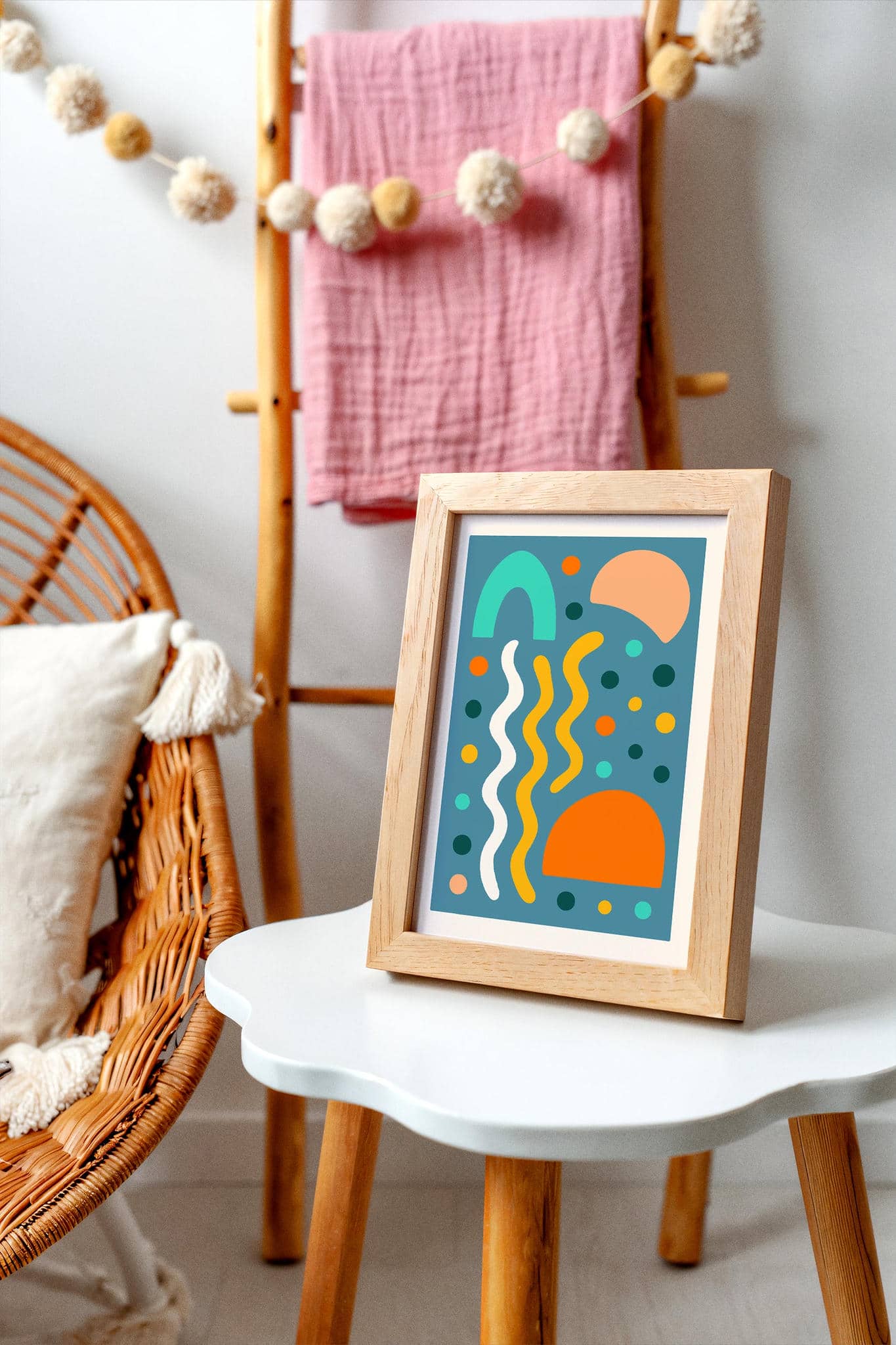 Colorful Kids Room Decor - Abstract Print