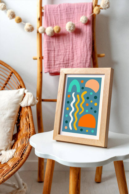 Colorful Kids Room Decor - Abstract Print