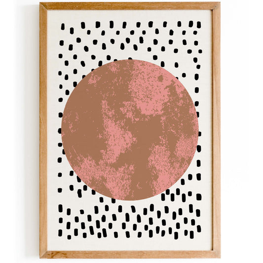 Abstract Earthy Circle Wall Print