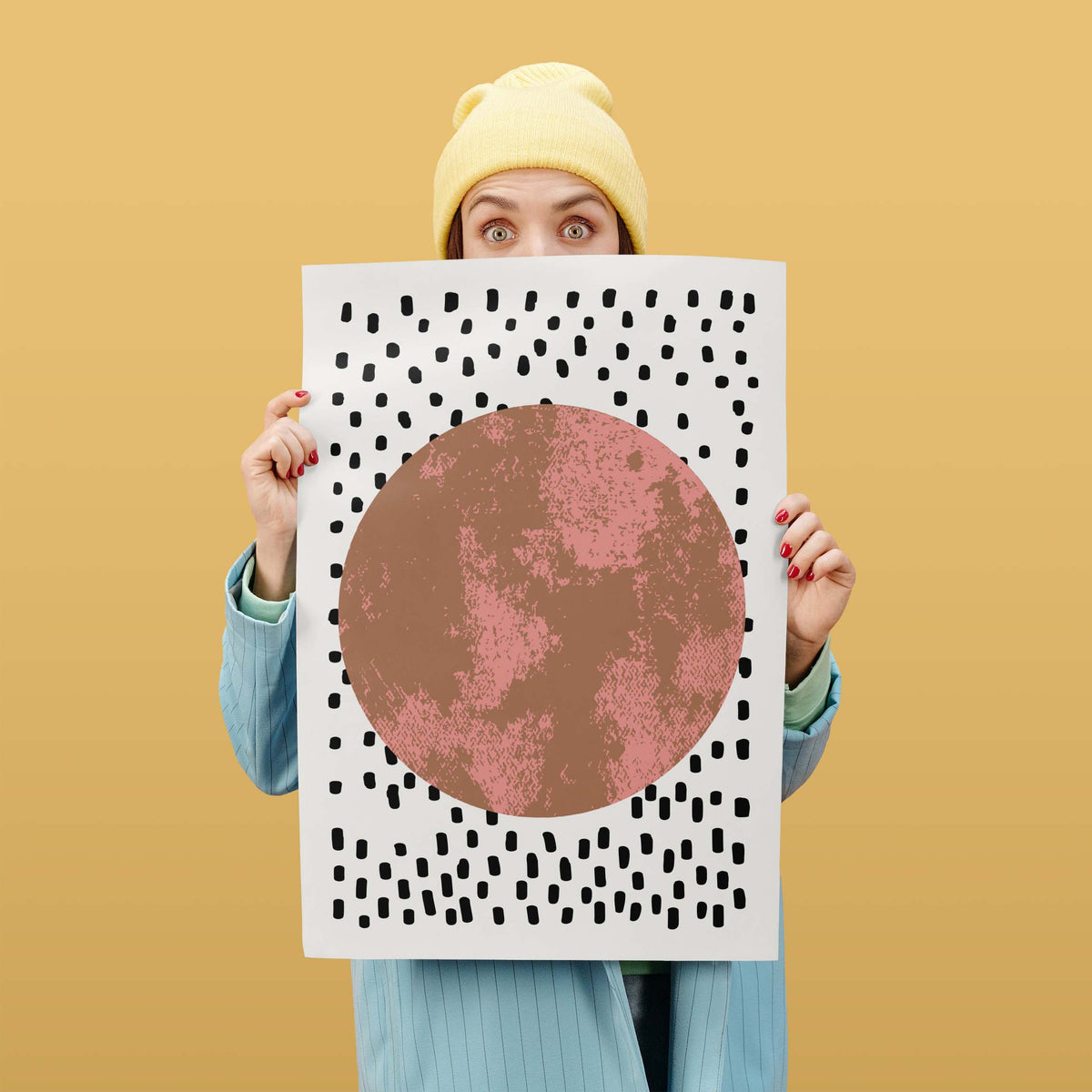 Abstract Earthy Circle Wall Print