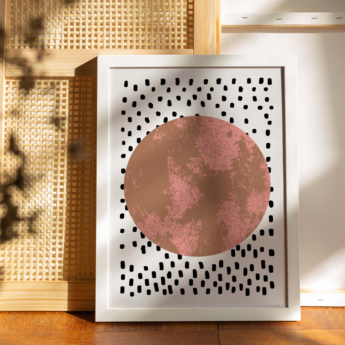 Abstract Earthy Circle Wall Print