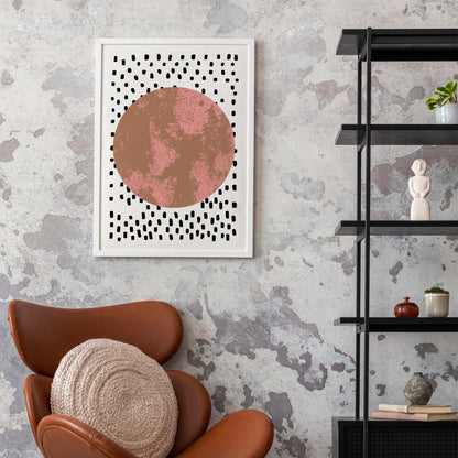 Abstract Earthy Circle Wall Print