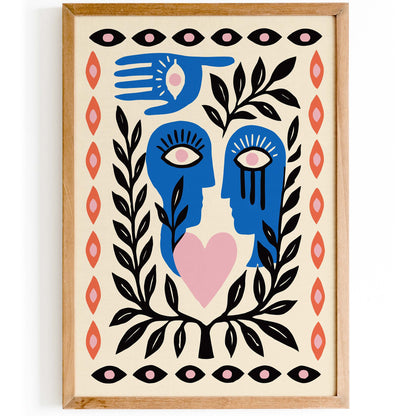 Abstract Faces Botanical Wall Art