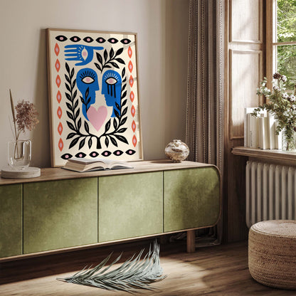 Abstract Faces Botanical Wall Art