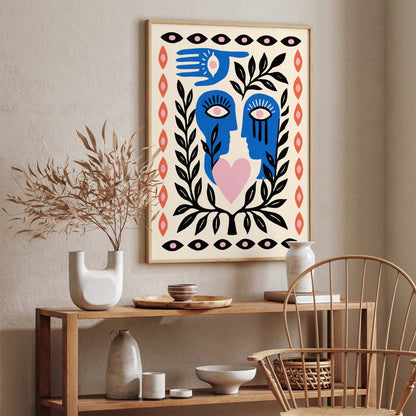 Abstract Faces Botanical Wall Art