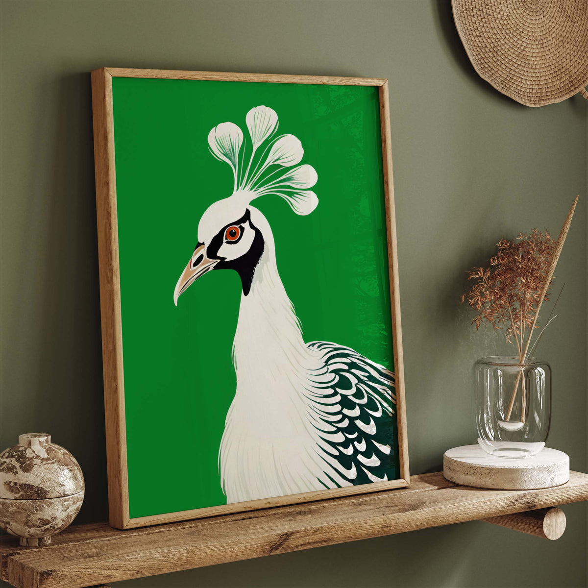 Art Deco Peacock Portrait