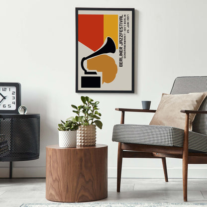 Berlin Jazz Festival Gramophone Poster