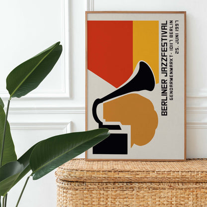 Berlin Jazz Festival Gramophone Poster