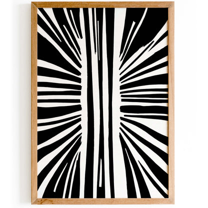 Black White Abstract Wall Art Print