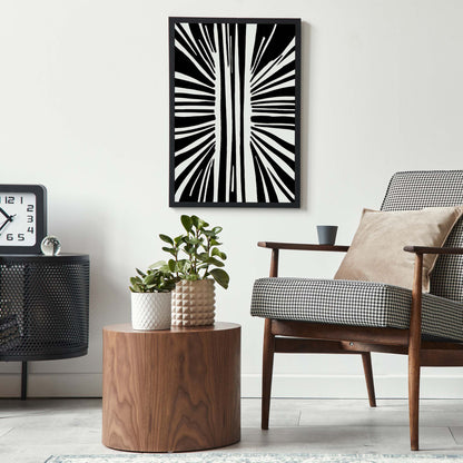 Black White Abstract Wall Art Print