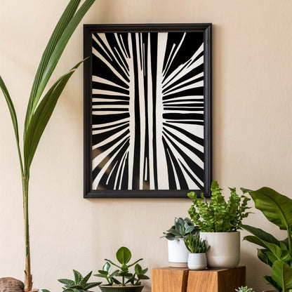 Black White Abstract Wall Art Print