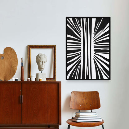 Black White Abstract Wall Art Print