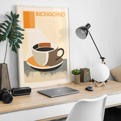 Buongiorno Italian Coffee Kitchen Poster Print