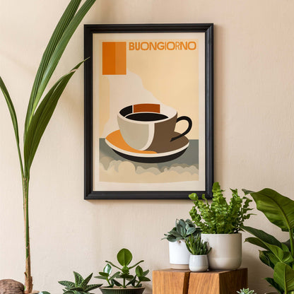 Buongiorno Italian Coffee Kitchen Poster Print