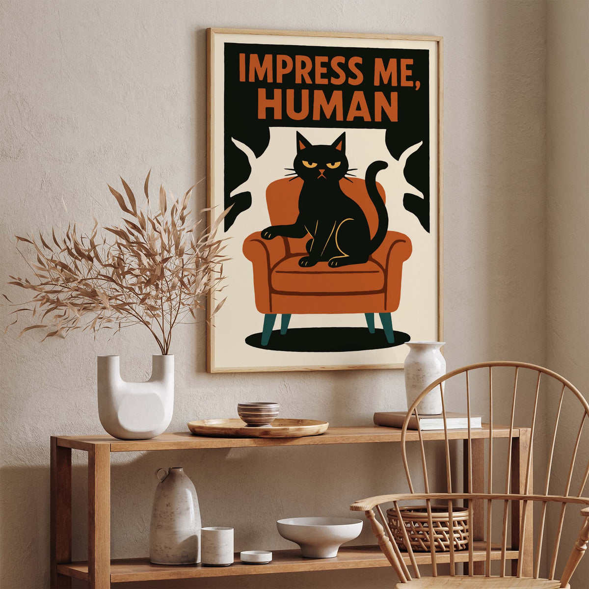 Cat Attitude Wall Art Print