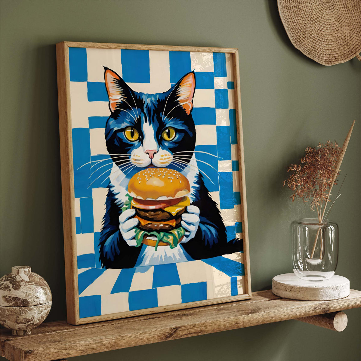 Cat Burger Food Print
