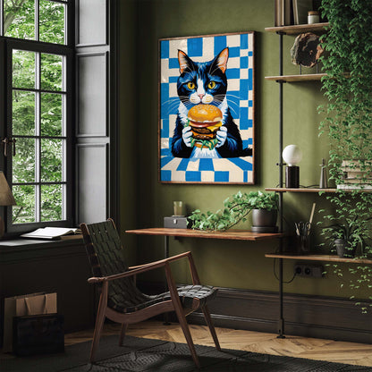 Cat Burger Food Print